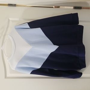 SHEIN Blue Chevron Sweatshirt and Jogger Set